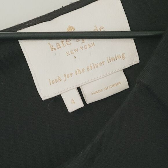 Kate Spade Cap Sleeve Shift Dress in Black Size 4 - Picture 3 of 7